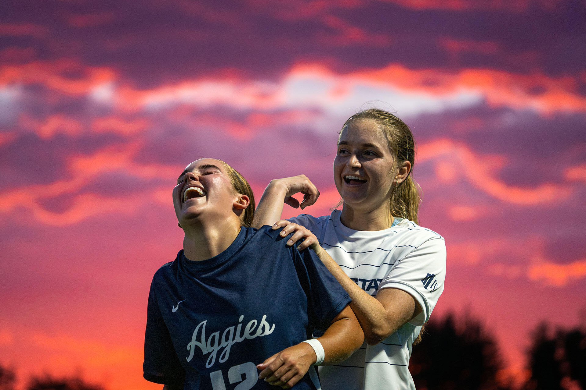 Soccer Sunset Laugh